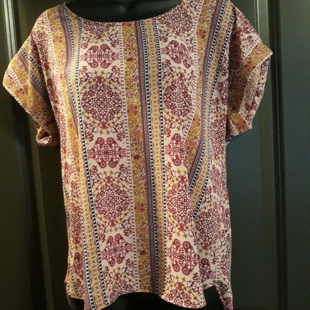 NWT Pink Rose vintage floral blouse